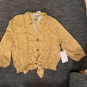 Mustard Yellow collar shirt